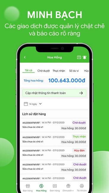 Quản lý giao dịch chặt chẽ