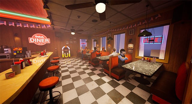 Quản lý nhà hàng ấm cúng và đôi lúc hỗn loạn trong game giả lập Diner Simulator