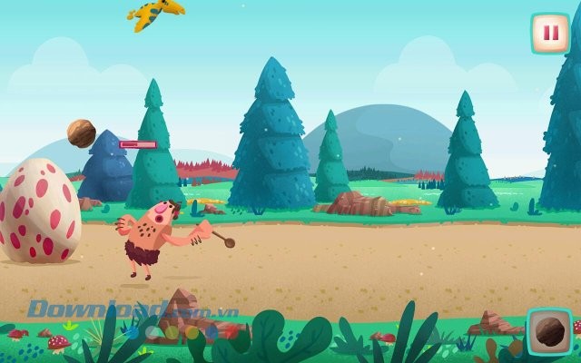 Giao diện màn chơi game Dino Bash