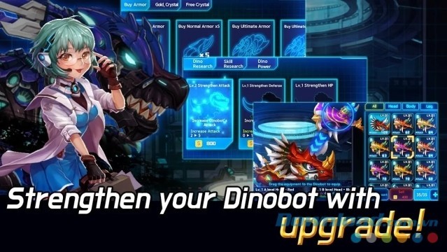 Nâng cấp Dinobot của bạn để tăng sức mạnh