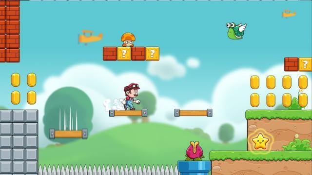 Game Dino's World có lối chơi giống game Mario ăn nấm cổ điển