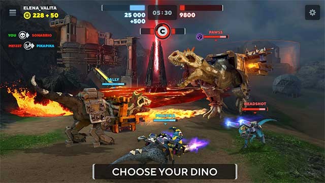 Dino Squad cho Android là game bắn súng PvP nhiều người chơi sôi động