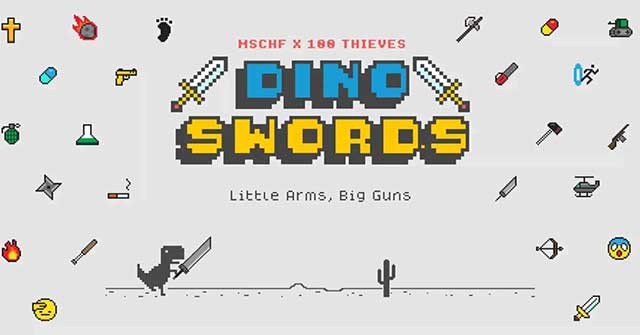 Dino Swords là phiên bản cải tiến của game Khủng long trên Chrome