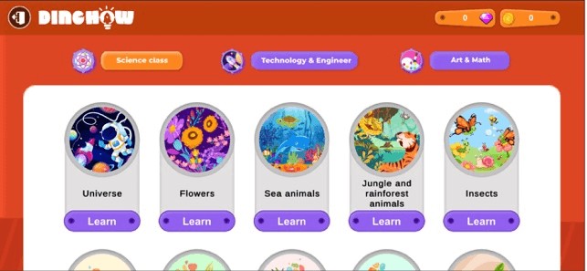 Khoá học không liên tục với 1.000+ bài học và 10.000 hoạt động