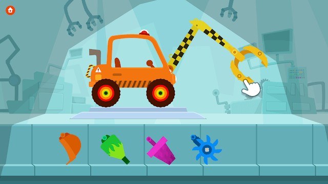 Bé tự chế tạo chiếc máy xúc của riêng mình trong game Dinosaur Digger