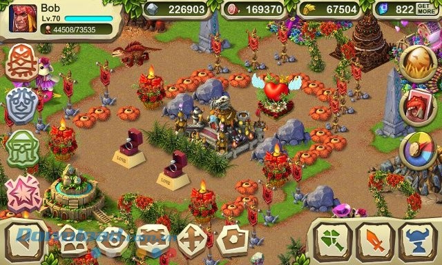 Giao diện game Dinosaur War