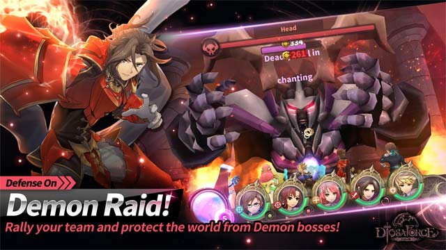 Cùng đồng minh tiêu diệt boss quỷ bảo vệ thế giới trong Diosa Force II Elemental Order