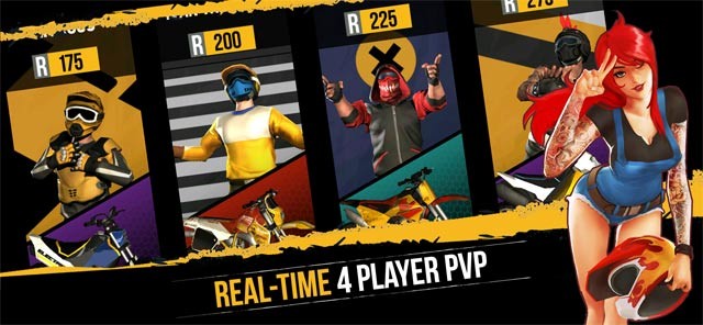 Tham gia các cuộc đua PvP 4 người chơi trong thời gian thực