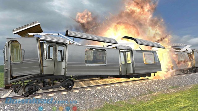 Nổ tung đoàn tàu di chuyển