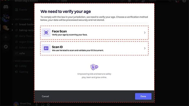 Discord đang thử nghiệm tính năng xác minh độ tuổi