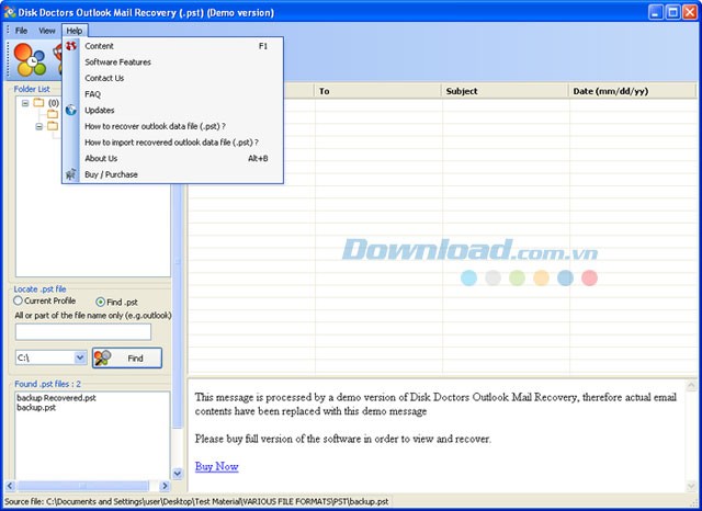 Disk Doctors Outlook Mail Recovery