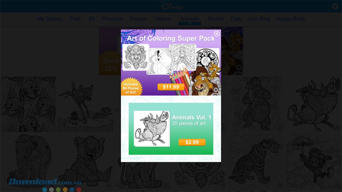 Các gói hình mua thêm