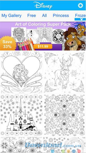 Giao diện ứng dụng trên điện thoại