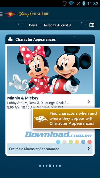 Các tính năng trên ứng dụng