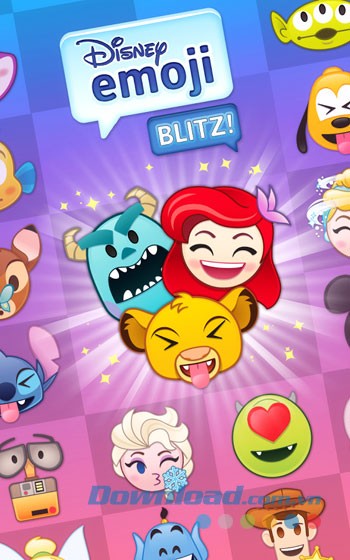 Giao diện chơi game Disney Emoji Blitz trên Android