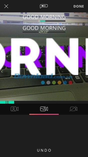 Quay video trên nền nhạc