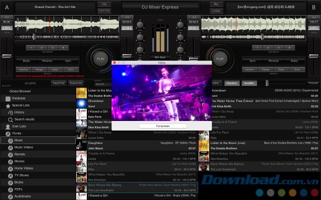 Phần mềm mix nhạc DJ Mixer Express