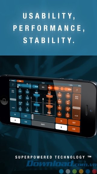 Ứng dụng DJ ổn định, dễ sử dụng