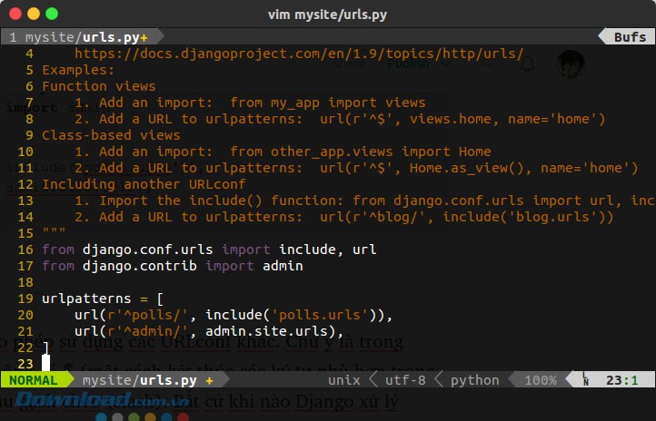 Django là framework được viết bằng Python