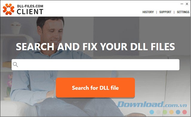 Tìm kiếm file DLL còn thiếu với Dll-Files.Com Fixer
