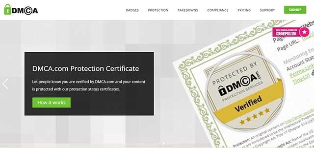 DMCA sẽ tạo dấu bản quyền trên trang web của bạn để ngăn nội dung bị lấy cắp