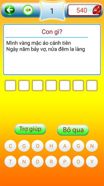 Câu hỏi trong game Đố vui thần đồng