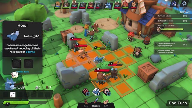 Lối chơi chiến thuật theo lượt roguelike cổ điển của Dobbel Dungeon game