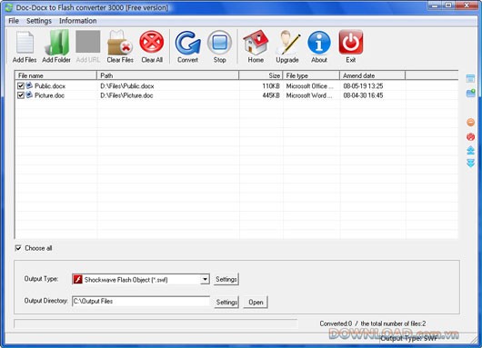 Doc/Docx to Flash converter 3000