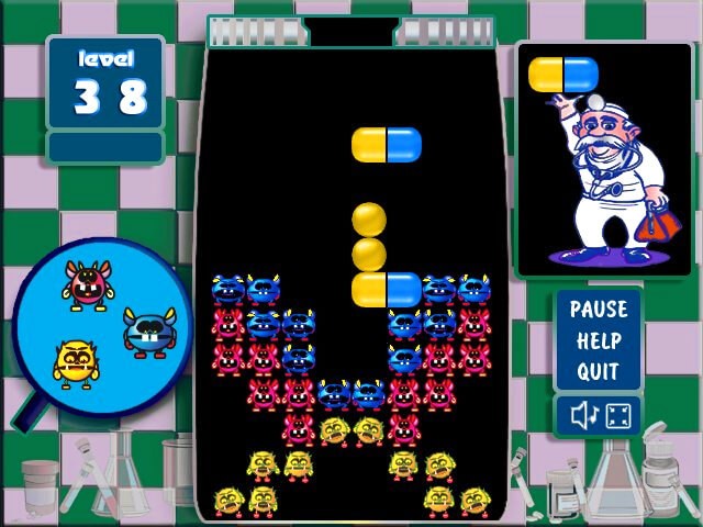 Giao diện game giải đố thú vị Doctris Deluxe