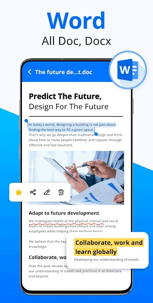 Docx Reader hỗ trợ đọc và chỉnh sửa file word