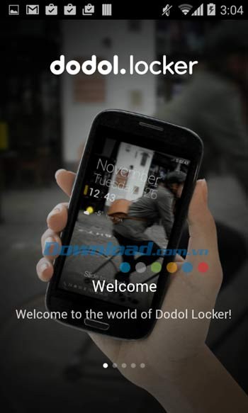 Giao diện khởi động của Dodol Locker