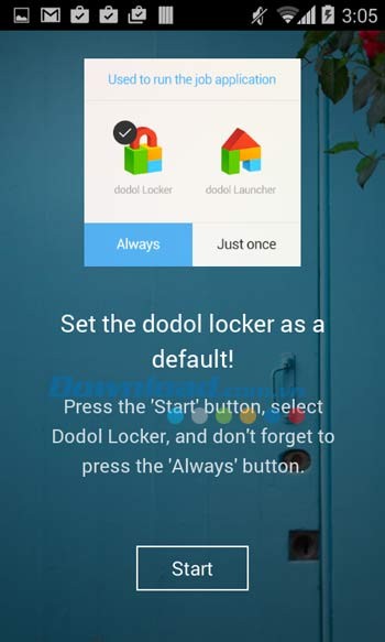 Thiết lập Dodol Locker mặc định