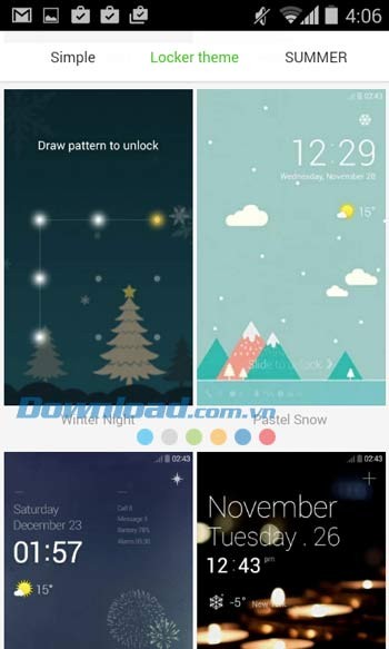 Dodol Locker sở hữu bộ sưu tập hình nền nhiều chủ đề