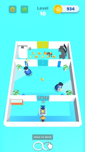 Vuốt ngón tay để di chuyển chú chó