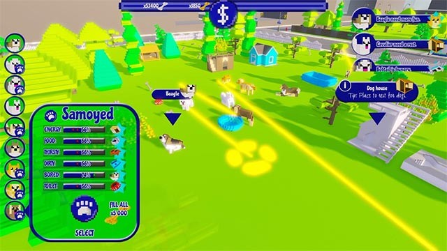 Chăm sóc cún cưng đáng yêu trong game mô phỏng Dog's Garden