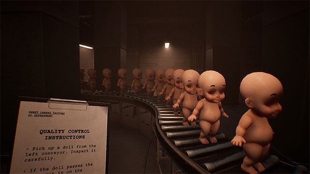 Làm việc tại nhà máy sản xuất búp bê ma ám trong game sinh tồn kinh dị Dollmare