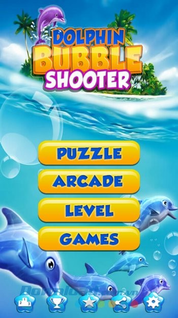 Giao diện game Dolphin Bubble Shooter
