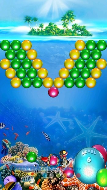 Lối chơi bắn bóng trong game Dolphin Bubble Shooter