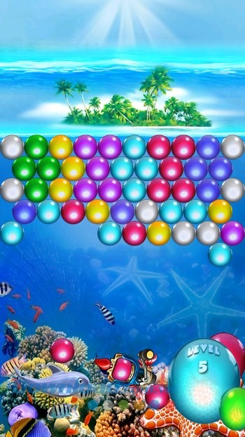 Ghi thật nhiều điểm trong game Dolphin Bubble Shooter
