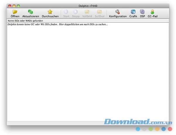 Giao diện phần mềm giả lập Dolphin cho Mac