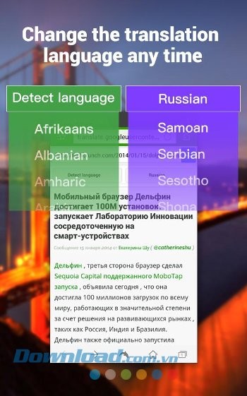 Chuyển đổi ngôn ngữ nhanh với Dophin Translate