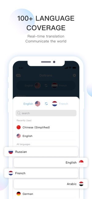 Hỗ trợ dịch hơn 100 ngôn ngữ