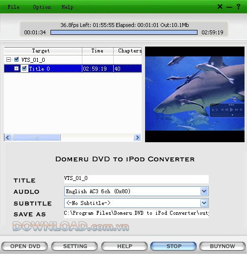 Domeru DVD to iPod Converter