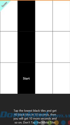 Không chạm vào ô trắng