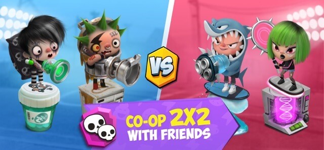 Chơi co-op chiến đấu 2v2 với bạn bè