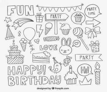 Doodle Art birthday