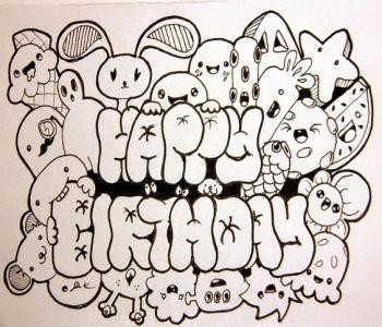 Bộ sưu tập Doodle Art sinh nhật
