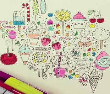 Bộ sưu tập Doodle Art sinh nhật