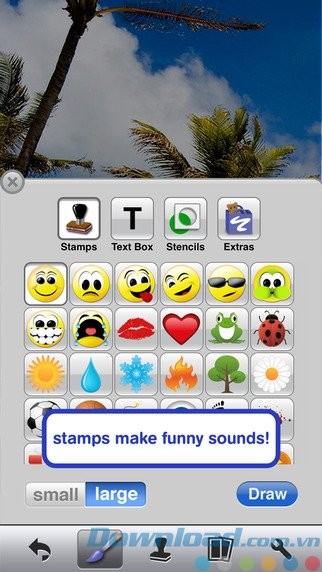 Sử dụng tem kèm âm thanh vui tai