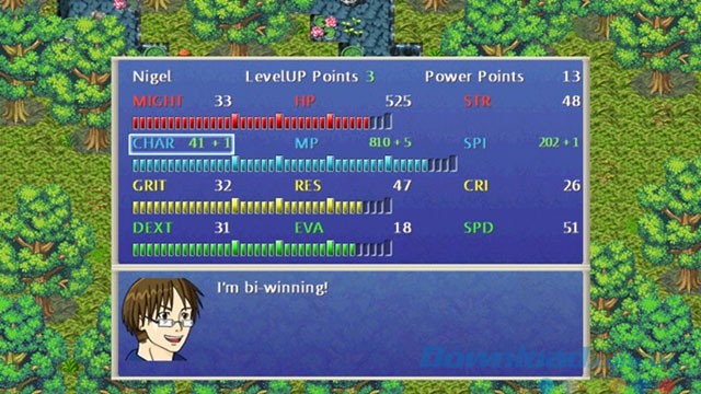 Nâng cấp cho nhân vật